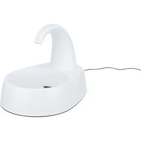 Trinkbrunnen mit rundem Wasserhahn, 2,5 l/25 × 24,5 × 35 cm, Kunststoff, weiß