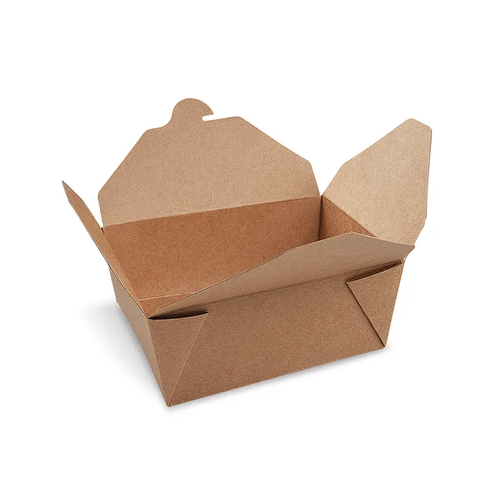 Hauptproduktbild Food box (PAP/PE) nepromastitelný kraft `M` 150 x 120 x 65 mm 1300ml [50 ks]