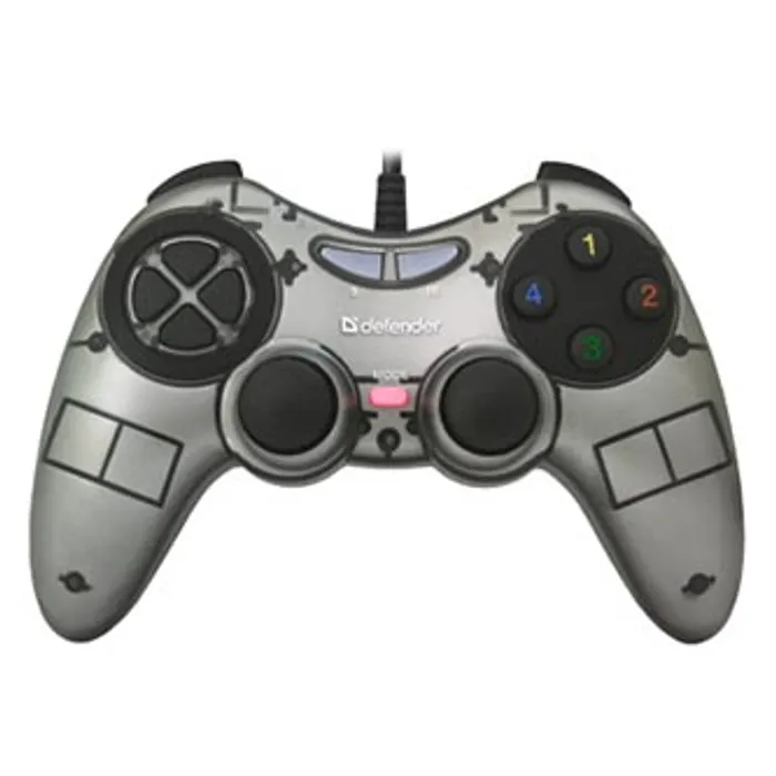 Hauptproduktbild Gamepad Defender Zoom, 10tl., USB, šedý, vibrační, Windows XP/VISTA/7/8/10