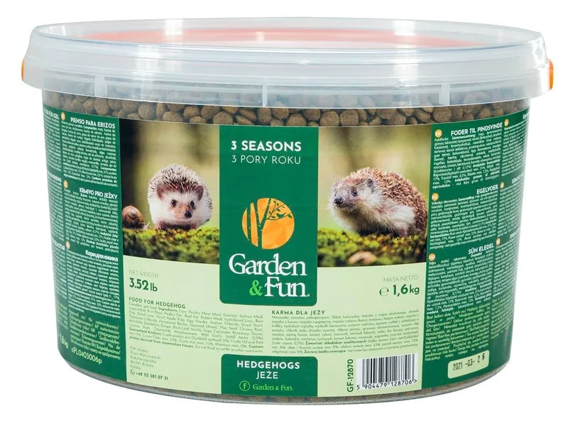 Hauptproduktbild GARDEN FUN krmivo pro volně žijící ježky kyblík 1,6 kg