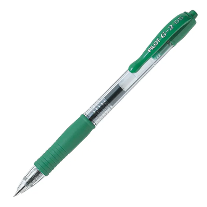 Hauptproduktbild Gelové pero "G-2", zelená, 0,25mm, stiskací mechanismus, PILOT