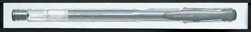 Hauptproduktbild Gelové pero "UM-100", stříbrná, 0,7mm, s uzávěrem, UNI