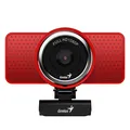 Genius Full HD Webkamera ECam 8000, 1920x1080, USB 2.0, červená, Windows 7 a vyšší, FULL