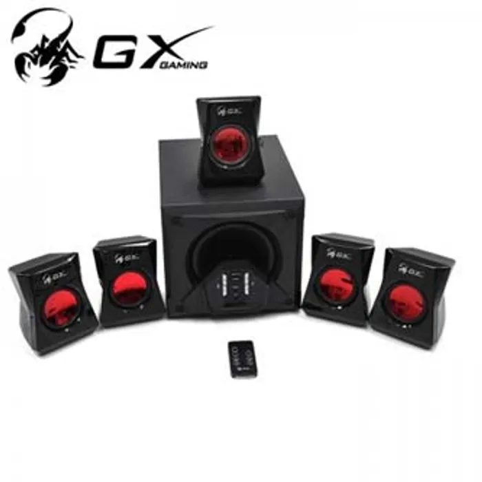 Hauptproduktbild Genius GX Gaming SW-G5.1 3500 reproduktor herní, 5.1, 80W, červeno-černá, dálkové ovládán