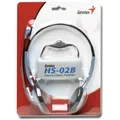 Genius HS-02B, Kophörer mit Mikrofon, Lautstärkeregelung, schwarz/silber, 2x 3.5 mm jack