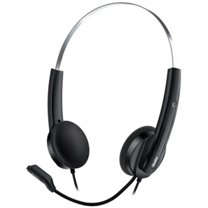 Hauptproduktbild Genius HS-220U, sluchátka s mikrofonem, ovládání hlasitosti, černá, 2.0, uzavřená, USB