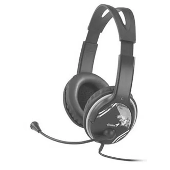 Hauptproduktbild Genius HS-400A, sluchátka s mikrofonem, ovládání hlasitosti, černá, 2x 3.5 mm jack