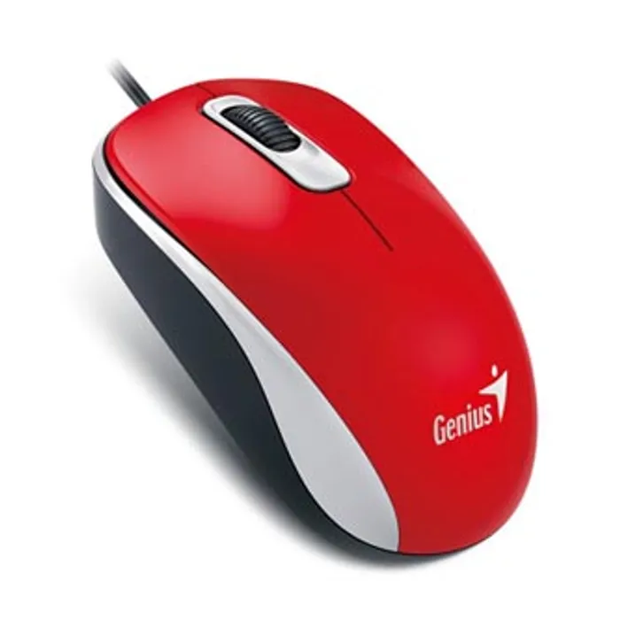 Hauptproduktbild Genius Myš DX-110, 1000DPI, optická, 3tl., 1 kolečko, drátová USB, červená, standardní, u