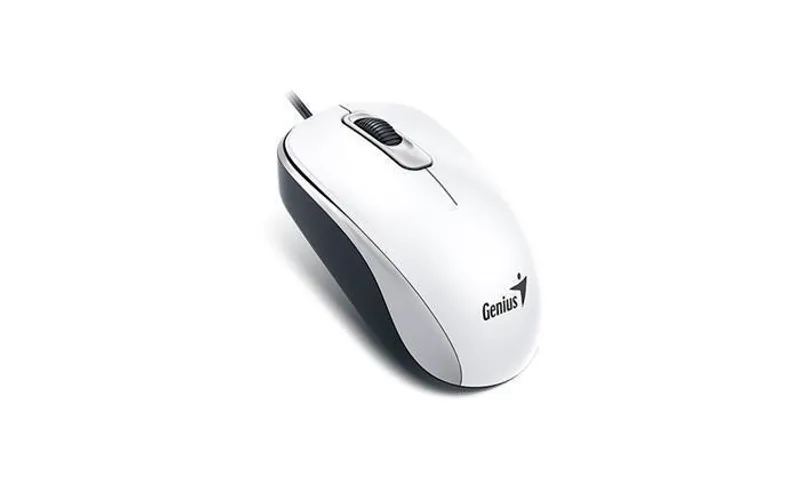Hauptproduktbild Genius Myš DX-120, 1200DPI, optická, 3tl., 1 kolečko, drátová USB, bílá, standardní, univ