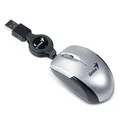 Genius Maus Micro Traveler V2, 1200DPI, optisch, 3Tas., USB verdrahtet, silbern, Micro