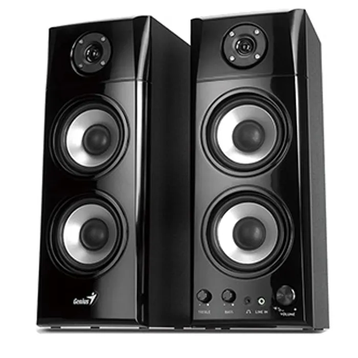 Hauptproduktbild Genius reproduktory SP-HF1800A, 2.0, 50W, černé, regulace hlasitosti, dřevěné