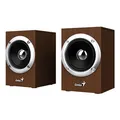 Genius reproduktory SP-HF280, 2.0, 6W, hnědé, regulace hlasitosti, 3,5 mm jack (USB), 100