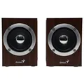 Genius reproduktory SP-HF280, 2.0, 6W, hnědé, regulace hlasitosti, 3,5 mm jack (USB), 100