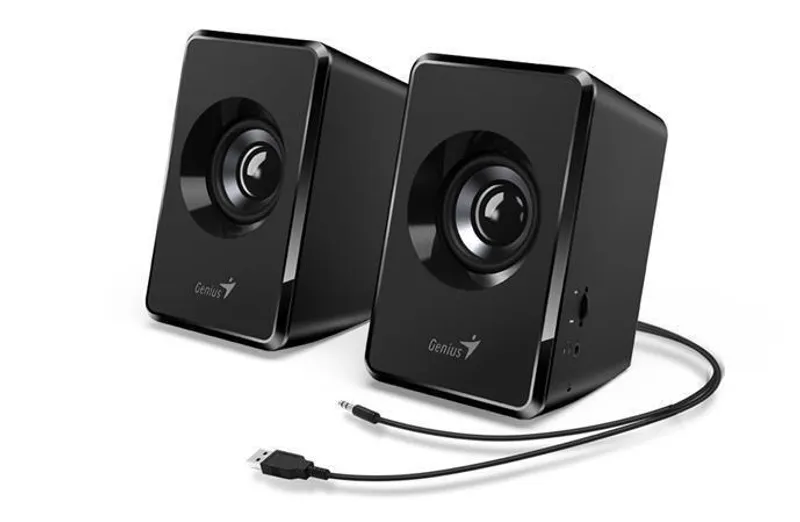 Hauptproduktbild Genius reproduktory SP-U125, 2.0, 3W, černé, regulace hlasitosti, 3,5 mm jack (USB), 150H