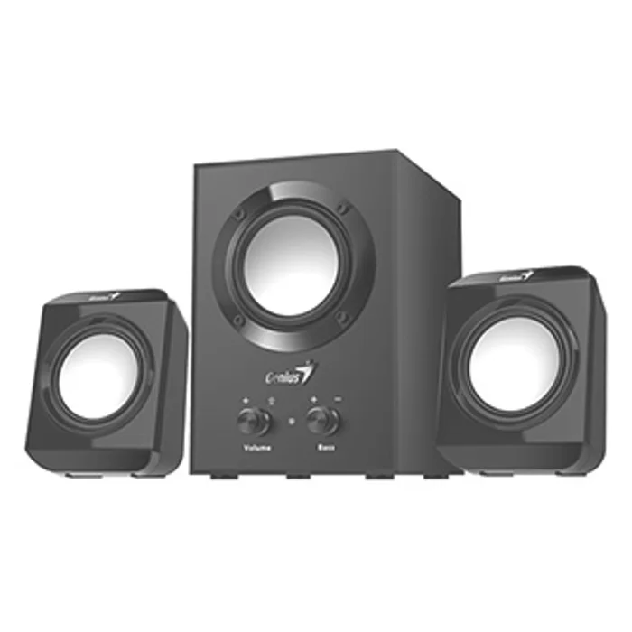 Hauptproduktbild Genius reproduktory SW-2.1 300, 2.1, 10W, černé, regulace hlasitosti, regulace basů, 3,5