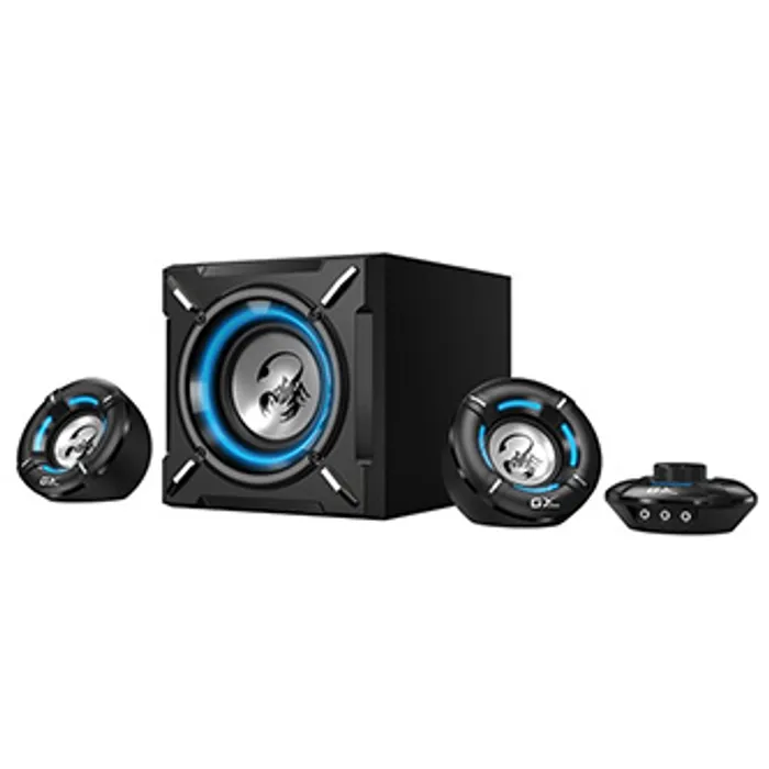 Hauptproduktbild Genius reproduktory SW-G2.1 1000, 2.1, 26W, černé, ovládání hlasitosti, modře podsvícené,