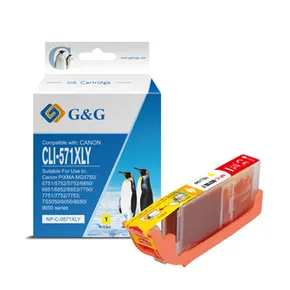 G&G kompatibel Ink mit CLI571Y XL, yellow, 10,8ml, ml NP-C-0CL571XLY, high capacity, Canon PIXMA MG5750, MG5751, MG5752, MG5753, M