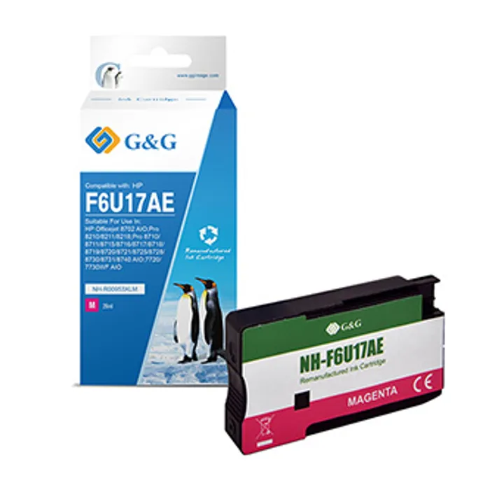 Hauptproduktbild G&G kompatibilní ink s F6U17AE, magenta, 1600str., NH-R00953XLM, pro HP "Officejet Pro 82