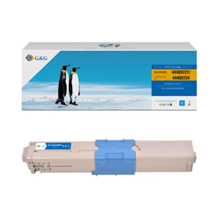 Hauptproduktbild G&G kompatibilní toner s 44469724, cyan, 5000str., NT-COC510FC, pro OKI C510, 530, N
