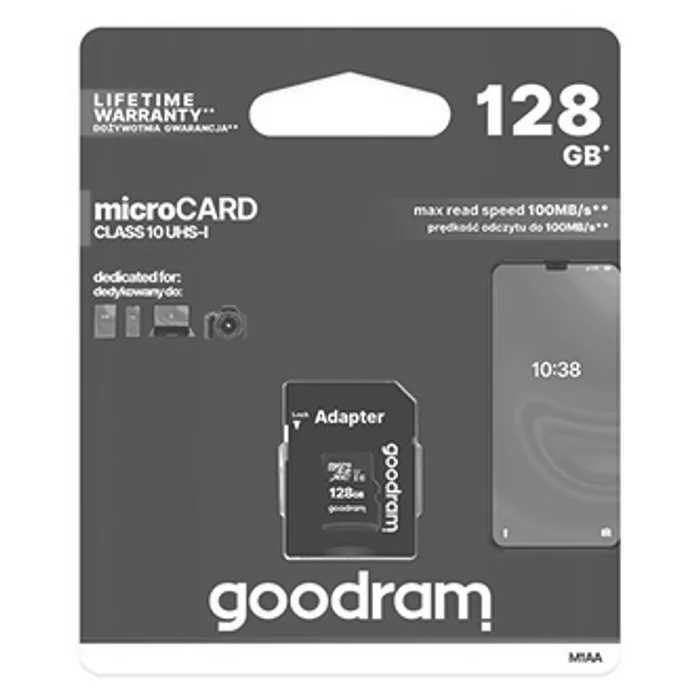 Hauptproduktbild Goodram Micro Secure Digital Card, 128GB, micro SDXC, M1AA-1280R12, UHS-I U1 (Class 10),