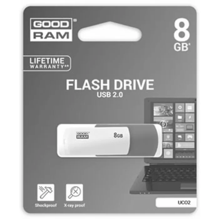 Hauptproduktbild Goodram USB flash disk, USB 2.0, 8GB, UCO2, modrý, UCO2-0080MXR11, USB A, s otočnou krytk