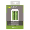 GP, Ladegerät, PB410, für 2 Stück AA/AAA, NiMH, 220V (Stromnetz), Akku-Ladegerät