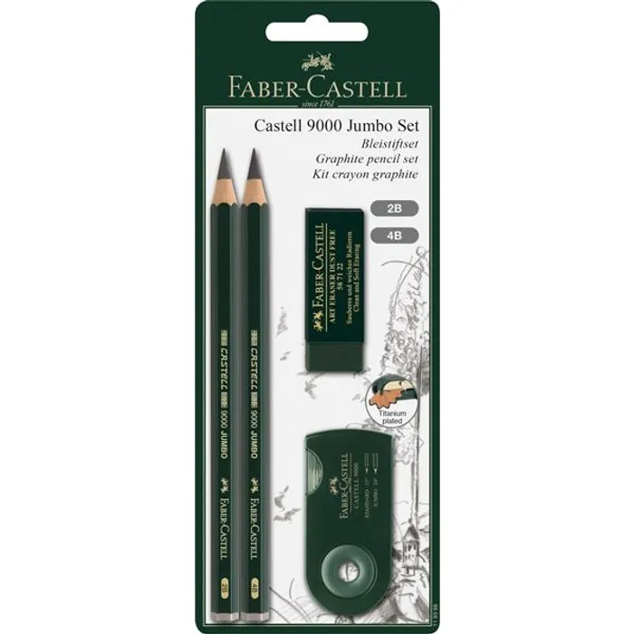 Hauptproduktbild Grafitová tužka Castell 9000 Jumbo, BL 4ks Faber Castell 119398