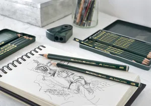 Castell 9000 Graphitstift, Blechdose 12 Stück, Faber-Castell 119064