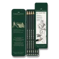 Faber-Castell Castell 9000 Graphitstift 6 Stück, Blechdose