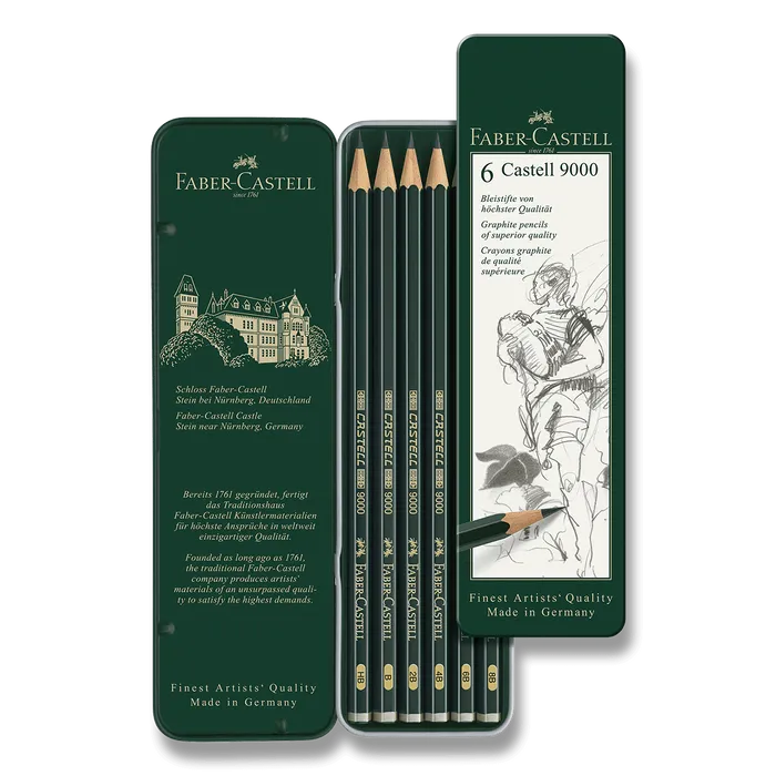 Hauptproduktbild Grafitová tužka Castell 9000 plechová krabička Faber Castell (119063)