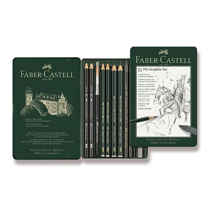 Hauptproduktbild Grafitová tužka Faber-Castell 112972 Pitt Monochrome Graphite sada 11 kusů
