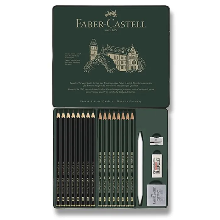 Hauptproduktbild Grafitová tužka Faber-Castell 115224 Pitt Monochrome Graphite sada 20 kusů