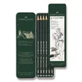 Faber-Castell Castell 9000 Graphitstift 6 Stück, Blechdose