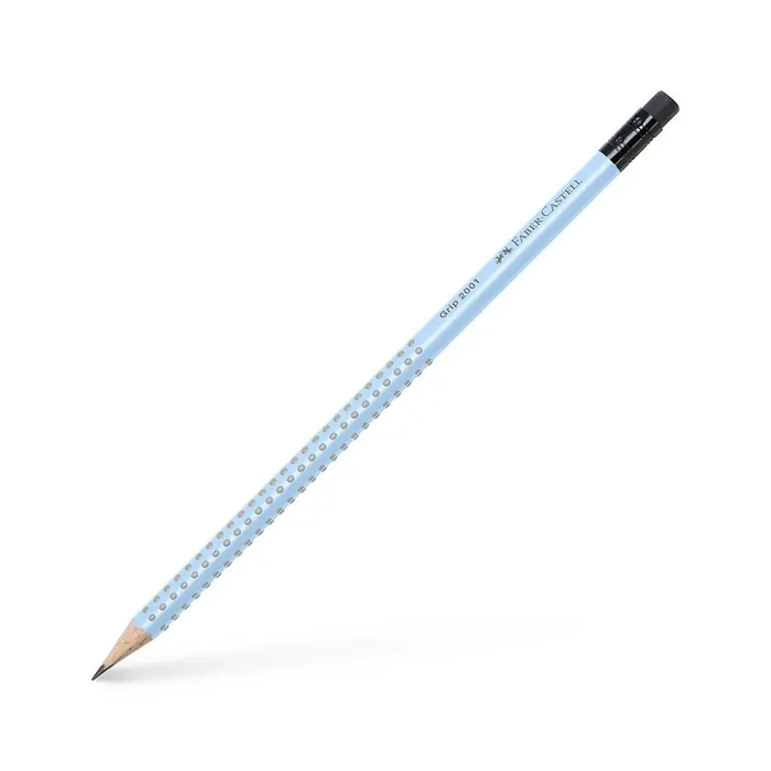 Hauptproduktbild Grafitová tužka Faber-Castell Grip 2001 s pryží tvrdost B, sky blue