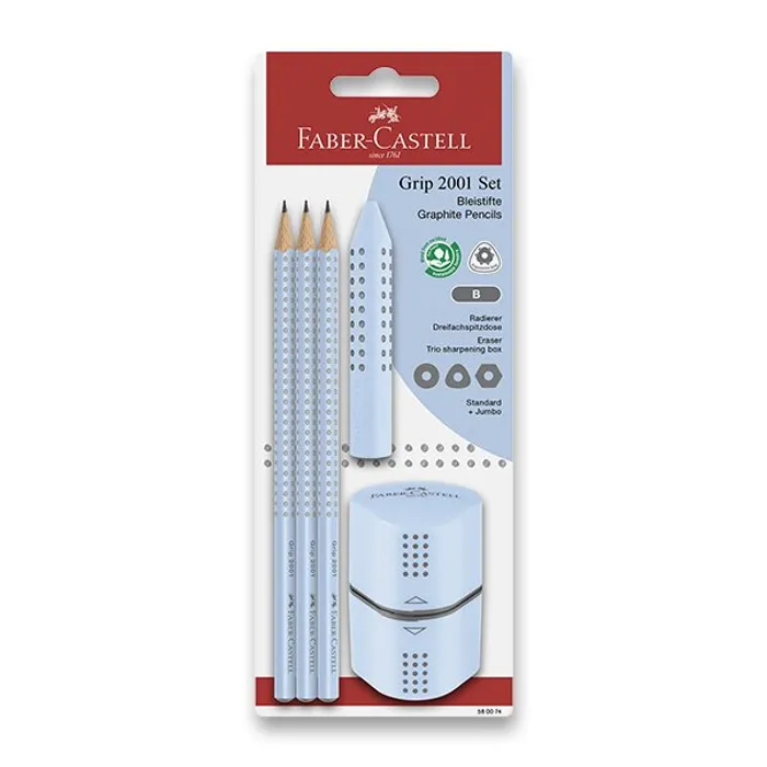 Hauptproduktbild Grafitová tužka Faber-Castell Grip 2001 Sky Blue set, 5 ks