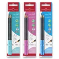 Faber-Castell Grip Jumbo Two Tone Graphitstift, HB, Blisterpackung, Farbmix