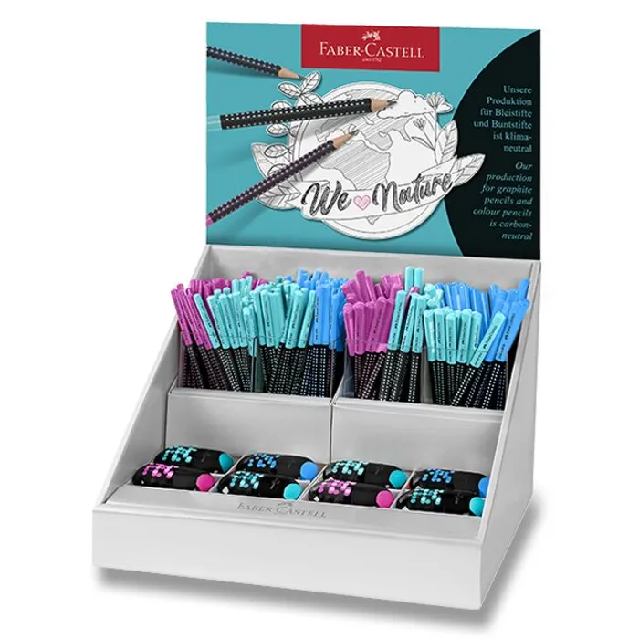 Hauptproduktbild Grafitová tužka Faber-Castell Grip Two Tone stojánek, 72 ks