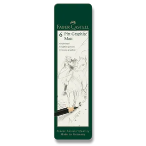 Grafitová tužka Faber-Castell Pitt Graphite Matt, sada 6 ks