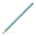 Grafitová tužka Faber-Castell Sparkle Jumbo perleťové odstíny, tyrkysová