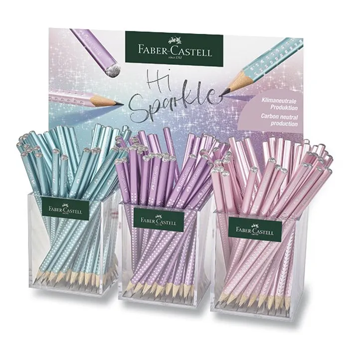 Hauptproduktbild Grafitová tužka Faber-Castell Sparkle - perleťové odstíny stojánek, 144 ks