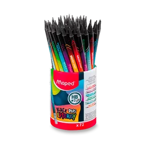 Maped Black'Peps Energy Graphitstift, Härte HB, 72-teilig