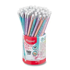 Maped Black'Peps Pastel Graphitstift, HB, 72 Stück im Ständer