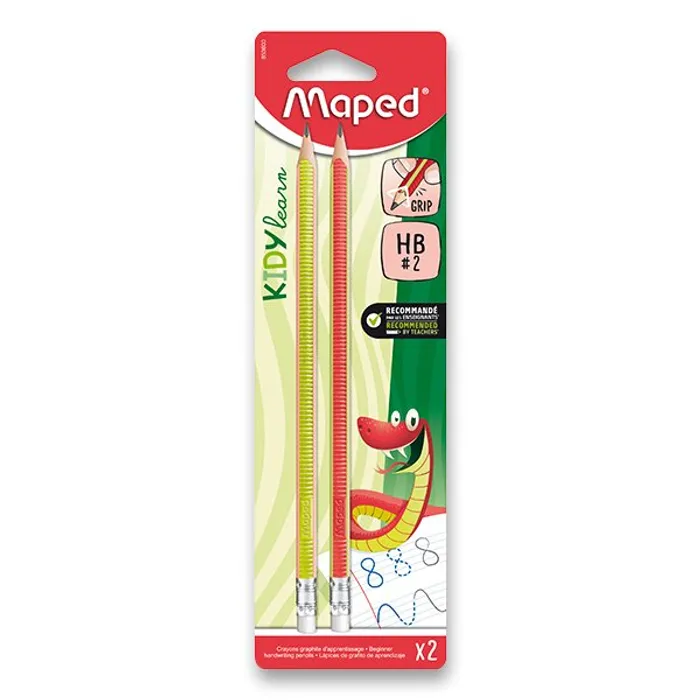 Hauptproduktbild Grafitová tužka Maped Kidy Learn Grip 2 ks, tvrdost HB
