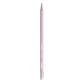 Graphitstift mit Radiergummi „Swano Pastell“, rosa, HB, Sechskant, STABILO