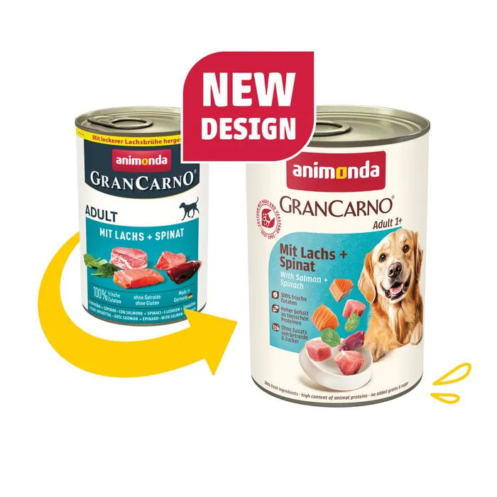 Hauptproduktbild GRANCARNO Adult - losos + špenát 400g