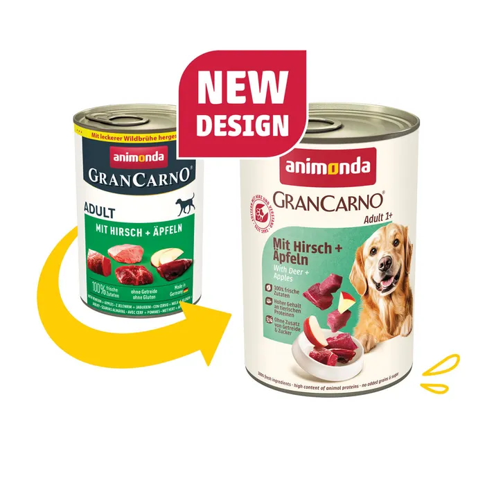 Hauptproduktbild GRANCARNO Adult - s jelením masem a jablky 400 g