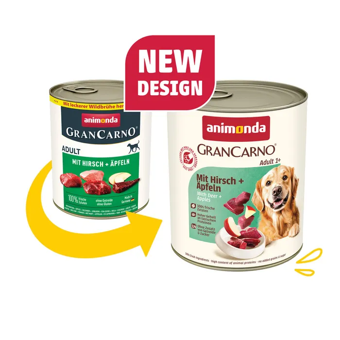 Hauptproduktbild GRANCARNO Adult - s jelením masem a jablky 800 g