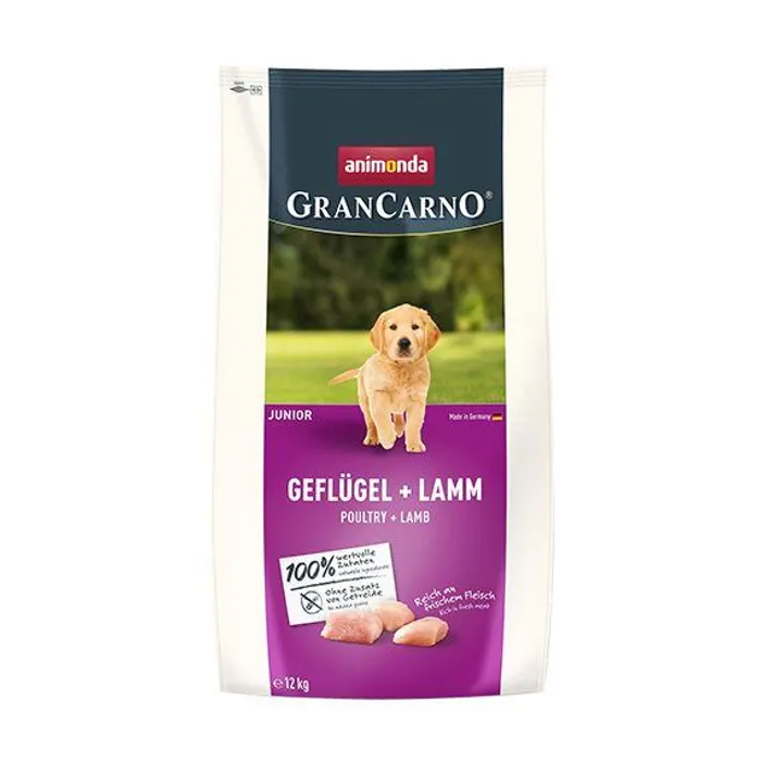 Hauptproduktbild GranCarno Dog DryFood Junior s drůbežím a jehněčím masem, 12 kg