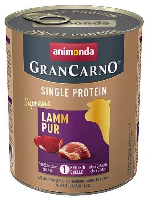 Hauptproduktbild GRANCARNO Single Protein 800 g čisté jehněčí, konzerva pro psy