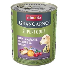 GRANCARNO Superfoods Lamm, Amaranth, Preiselbeeren, Elchöl 800 g für Hunde